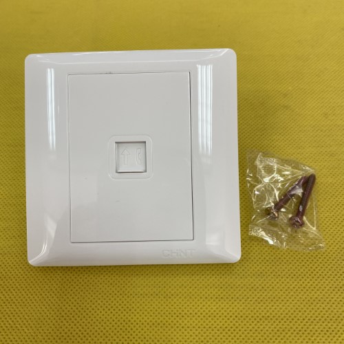 Bộ ổ cắm điện thoại đơn màu trắng